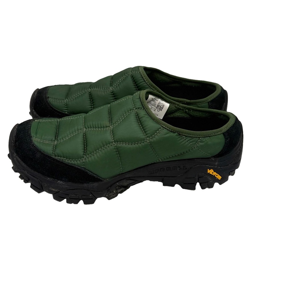 Merrell Moab 2 Quilted Slide 1TRL Viridian Green Men's 8 Hiking Mule Vibram EUC - Picture 2 of 8
